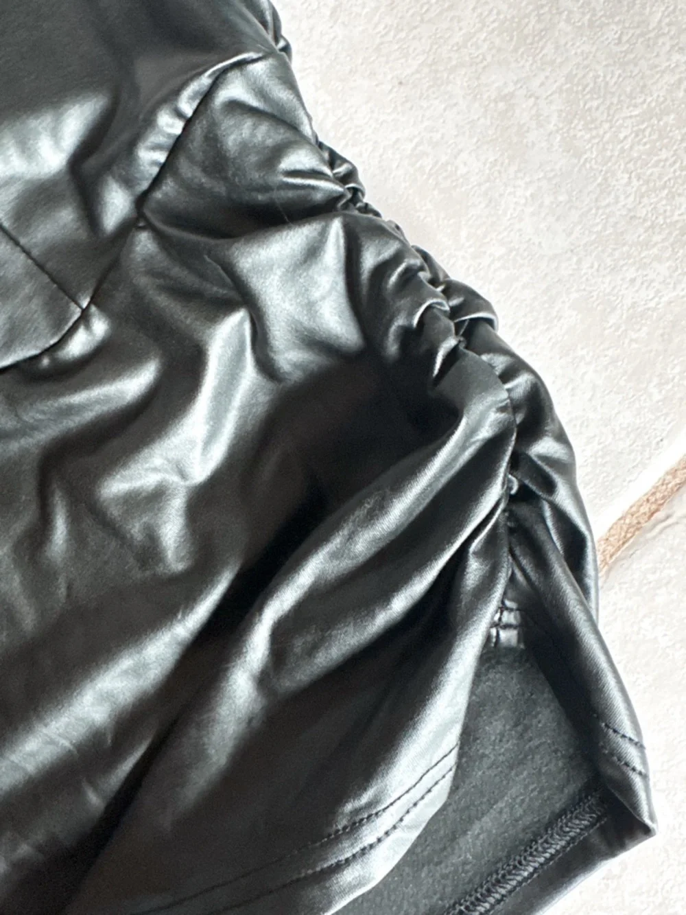 Temu • Faux Leather Shirt - Picture 4 of 5